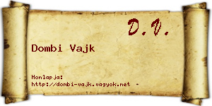 Dombi Vajk névjegykártya